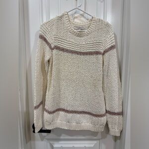LOFT Cream Knit Sweater